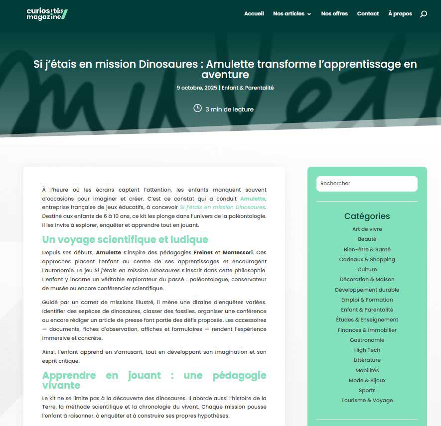 Capture curiosités magazine